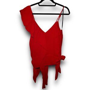 Kylo by Bardot Red Ruffled Crop Top Size 4